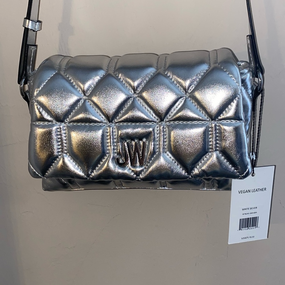 Jason Wu Quilted Crossbody Vegan Leather. Color: White Silver